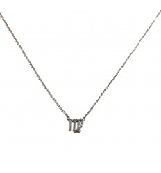 Virgo silver and zircon pendant zodiac signs collection