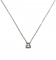 Colgante libra colección signos del zodiaco en plata de ley y circonitas