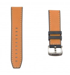 Brown leather and rubber strap Tissot T-Touch Connect Solar models T121420A T603047777 23mm