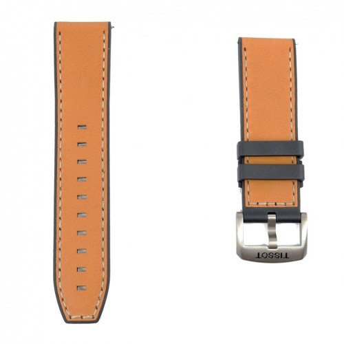 Correa caucho y piel marrón Tissot T-Touch Connect Solar modelos T121420A T603047777 23mm