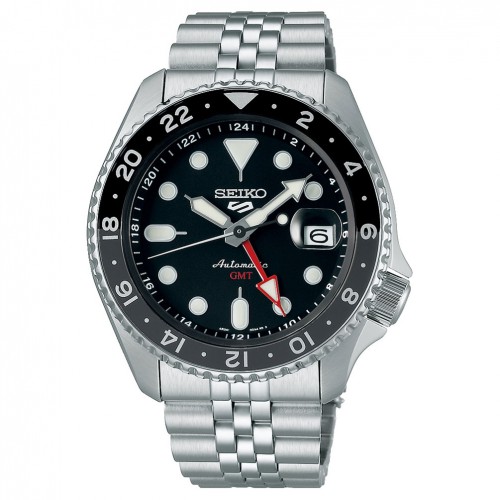 Rellotge Seiko 5 Sports Style GMT esfera negra braçalet acer SSK001K1
