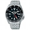 Seiko 5 Sports Style GMT watch black dial steel bracelet SSK001K1