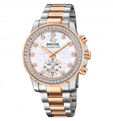 Jaguar Lady Connected watch pearly dial bicolor steel bracelet J981/1