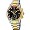 Jaguar Lady Connected black dial bicolor steel multicolor bezel J982/5