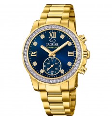 Jaguar Lady Connected watch blue dial IP gold steel bracelet J983/3