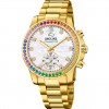 Reloj Jaguar Lady Connected acero IP oro nacar bisel multicolor J983/4