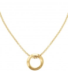 Calvin Klein Twisted Ring necklace gold stainless steel 35000307