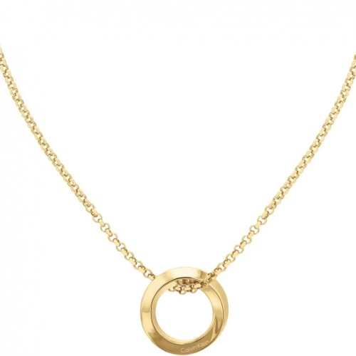 Collar Calvin Klein Twisted ring acero tono dorado 35000307