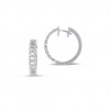 Pendientes aro oro blanco de 18 quilates con 82 diamantes talla brillante