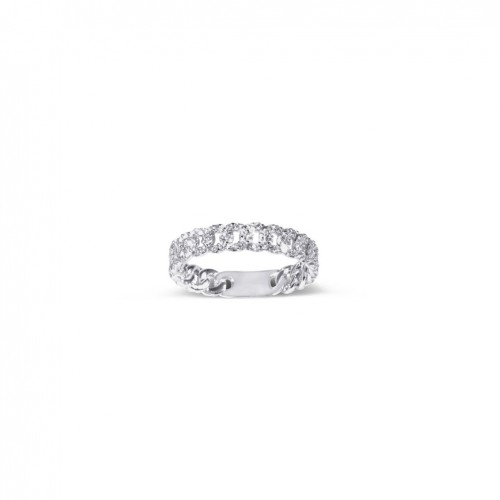 Anillo oro blanco 18 quilates con 114 diamantes talla brillante