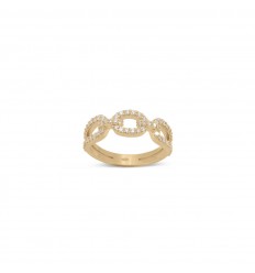 Anillo oro amarillo 18 quilates con 60 diamantes GVS talla brillante