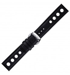 20mm sport strap for Tissot watch with folding clasp in black leather T852037163