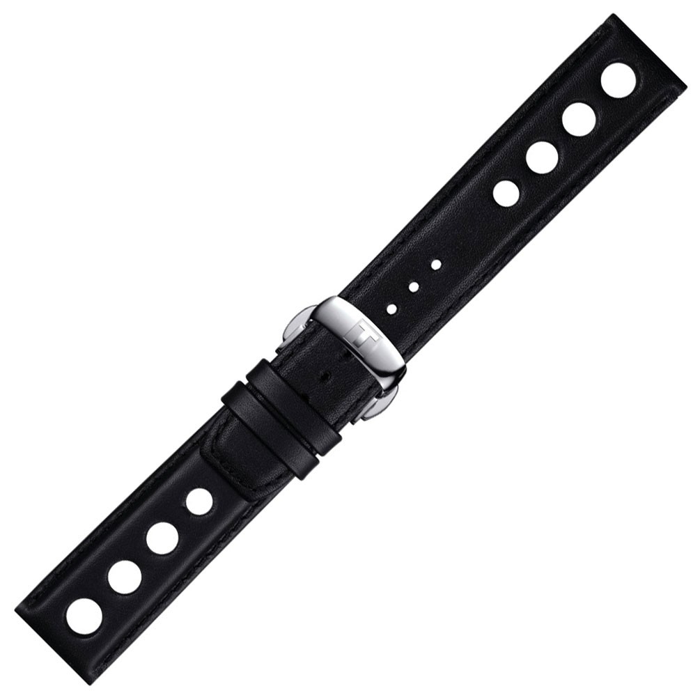 Correa 20mm reloj Tissot cierre desplegable cuero negro T852037163