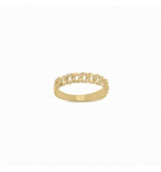 Anell en or groc 18 quirats amb 30 diamants GVS talla brillant
