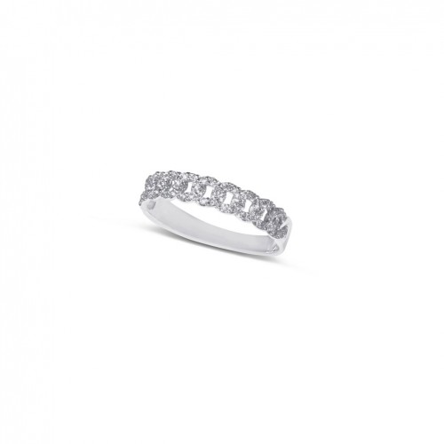 18 carat white gold ring with 60 brilliant cut diamonds