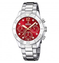 Rellotge Festina esfera burdeus amb circonites corretja acer F20603/2