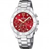 Festina watch burgundy dial with zircons steel bracelet F20603/2