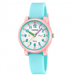 Reloj Calypso My First caja rosa correa silicona azul pastel K5827/3