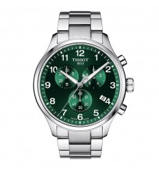 Tissot Chrono XL Classic watch T1166171109200 green dial steel bracelet