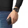 Reloj Tissot Supersport Chrono color negro correa acero T1256173305100