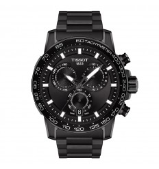 Rellotge Tissot Supersport Chrono negre corretja acer T1256173305100