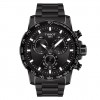 Reloj Tissot Supersport Chrono color negro correa acero T1256173305100