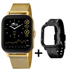 Smartwatch Lotus Smartime men 50049/1 gold color mesh steel strap