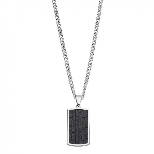 Lotus Style men necklace in black stainless steel LS2275-1/1