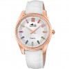 Lotus Bliss women leather rose gold bezel multicolored indices 18901/1