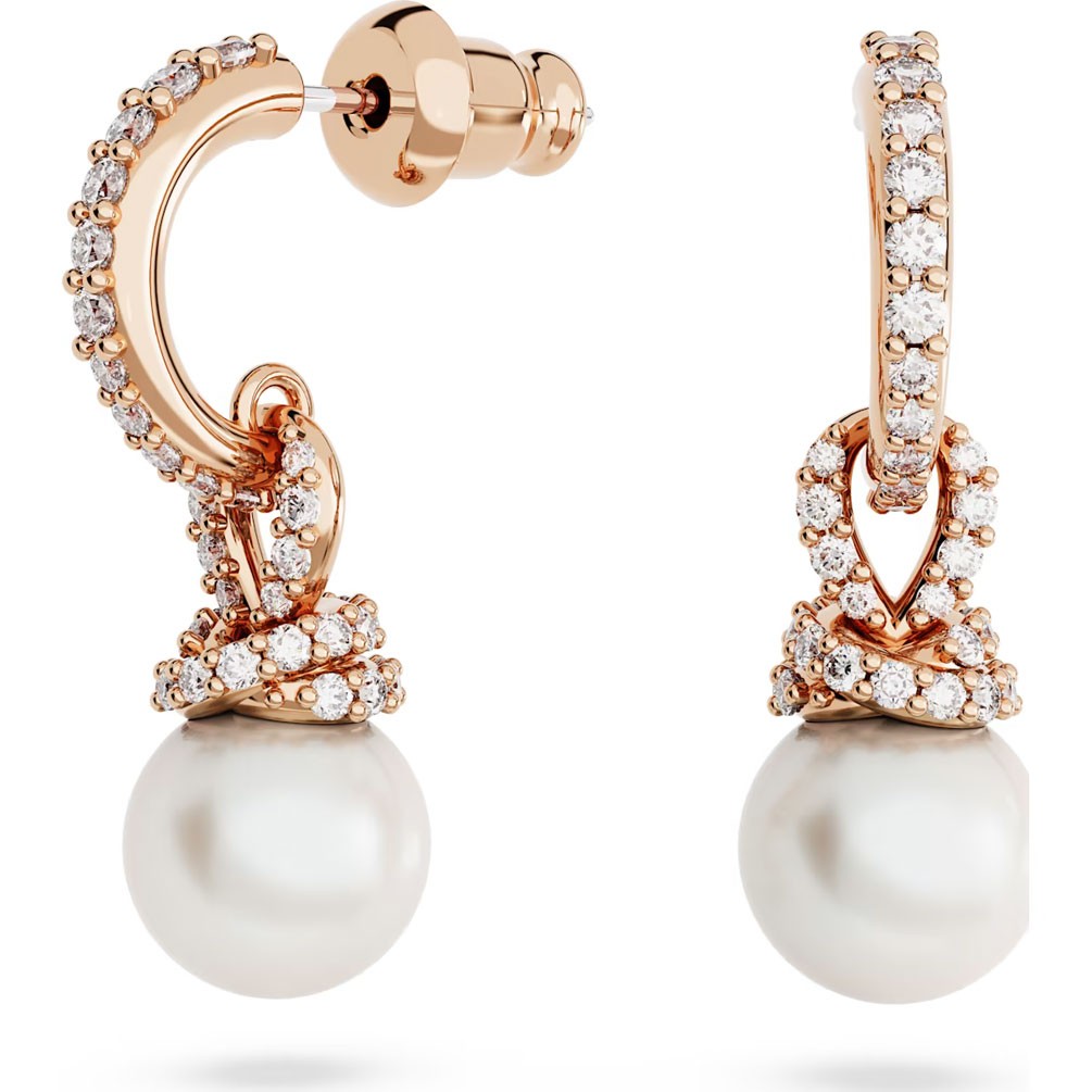 Swarovski Originally earrings pearl white rose gold plated 5669524