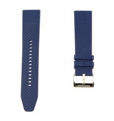 Blue rubber strap with buckle for Montblanc Summit watch 22mm