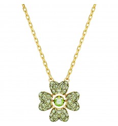 Colgante Swarovski Idyllia trébol verdes baño tono oro 5671144