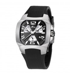 Lotus Code men chronograph watch 15501/B black dial rubber strap