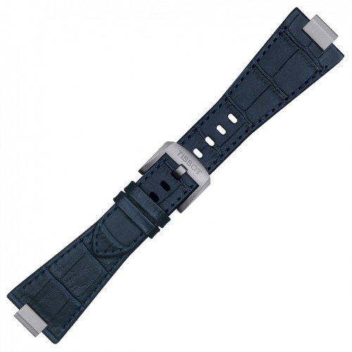 Correa de piel azul para reloj Tissot PRX T852047701