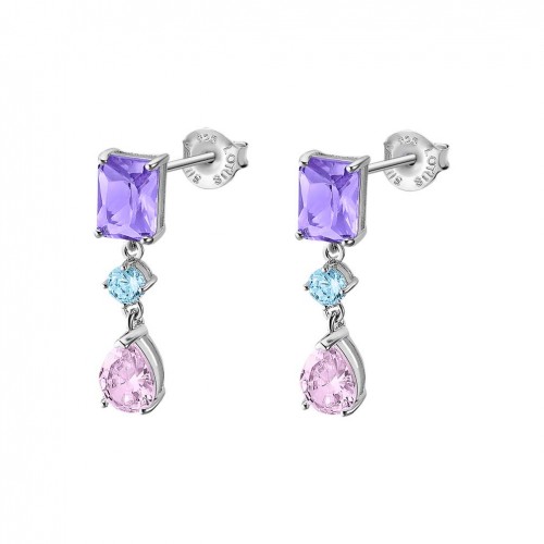 Pendientes largos Lotus Silver Colors plata LP3566-4/2 y circonitas