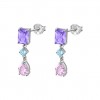 Arracades llargues Lotus Silver Colors plata LP3566-4/2 amb circonites