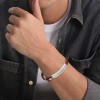 Calvin Klein men's bracelet 35000405 stainless steel brown leather