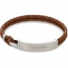 Calvin Klein men's bracelet 35000405 stainless steel brown leather