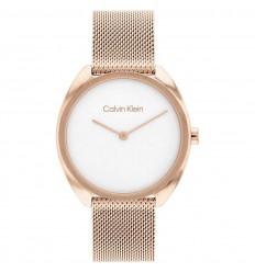 Calvin Klein women watch rose gold color steel white dial 25200270