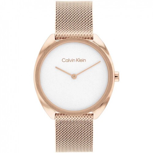Calvin Klein women watch rose gold color steel white dial 25200270
