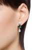 Swarovski Mesmera earrings mixed cuts green rhodium plated 5665878