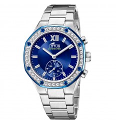 Reloj Lotus mujer conectado esfera azul bisel circonitas 18924/2