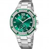 Reloj Lotus mujer conectado esfera verde bisel circonitas 18924/4