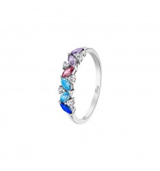 Anillo Lotus Silver Pure Essential plata y circonitas colores LP3540-3
