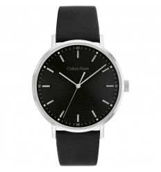 Rellotge Calvin Klein Modern home negre analògic corretja cuir 25200050