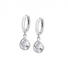 Pendientes aros Lotus Silver en plata LP3563-4/1 con circonita blanca