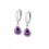 Pendientes aros Lotus Silver en plata LP3563-4/2 con circonita lila