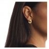 Pendientes aro CK Essential Shapes acero tono dorado 35000403