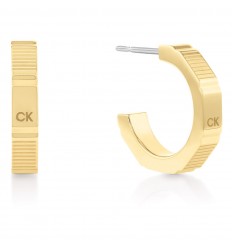 Calvin Klein Essential Shapes gold color steel hoop earrings 35000403