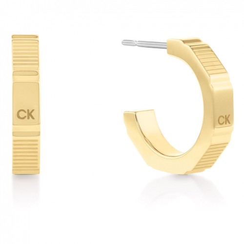 Calvin Klein Essential Shapes gold color steel hoop earrings 35000403
